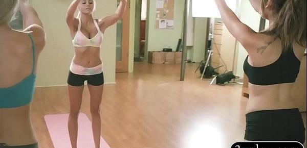  Blonde trainer and hot girls naked yoga